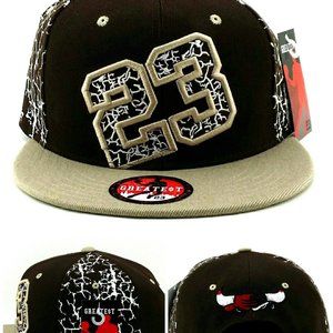 Greatest 23 Cracked Cement Snapback Hat Brown/Tan